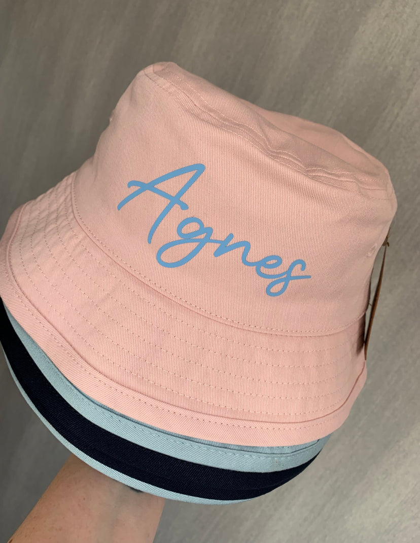 Kids Personalises Summer Bucket Hat - 4 Colours - Sew Shabby Chic