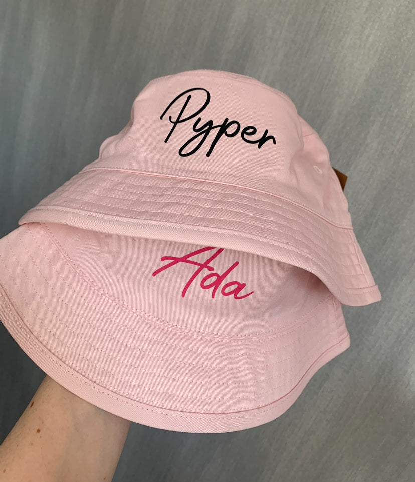 Kids Personalises Summer Bucket Hat - 4 Colours - Sew Shabby Chic