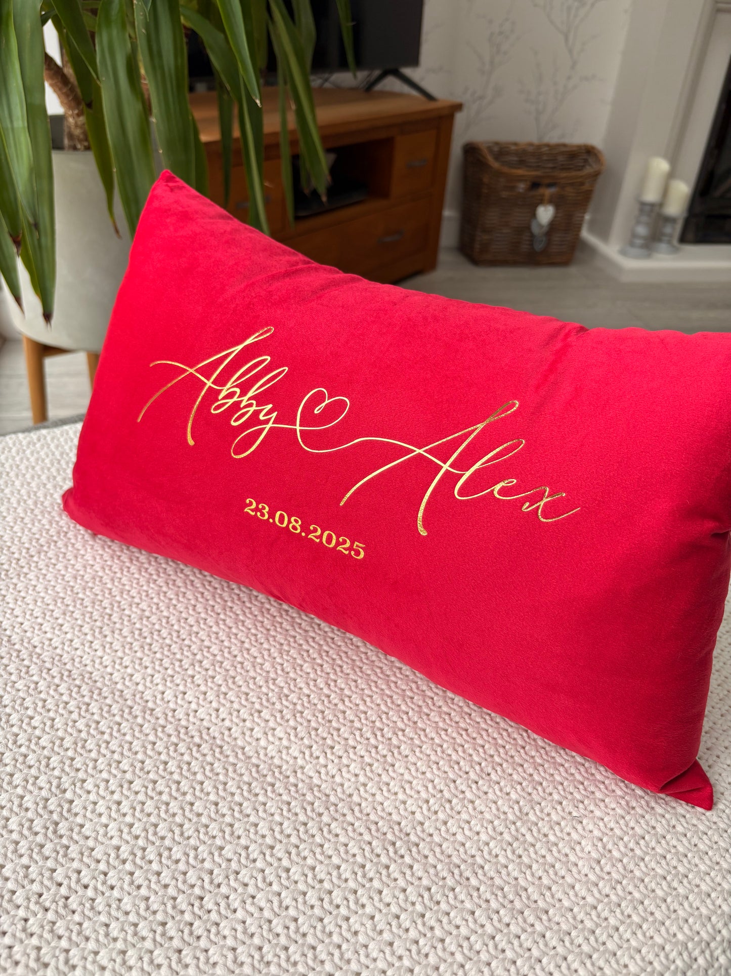 Personalised Couples Wedding Anniversary Cushion Cover 30 x 50cm
