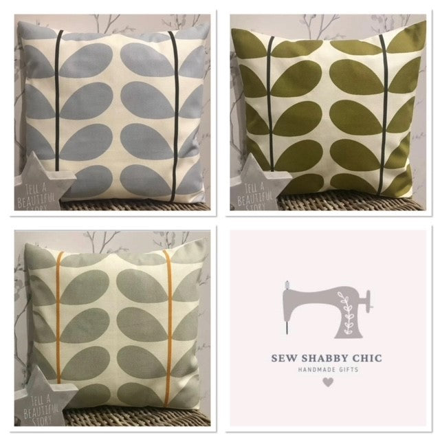 Orla Kiely Handmade Cushion Covers in Two Colour Stem Prints - Sew Shabby Chic