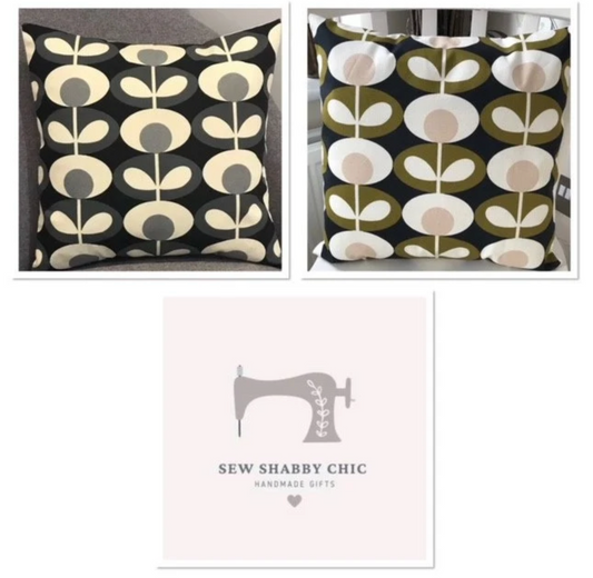 Orla Kiely Handmade Cushion Covers in Oval Flower Prints - Sew Shabby Chic