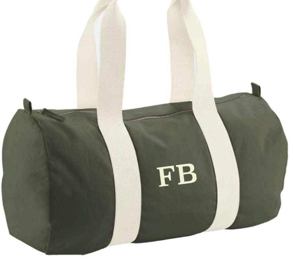 Personalised Organic Cotton Mama Barrell Bag - Sew Shabby Chic