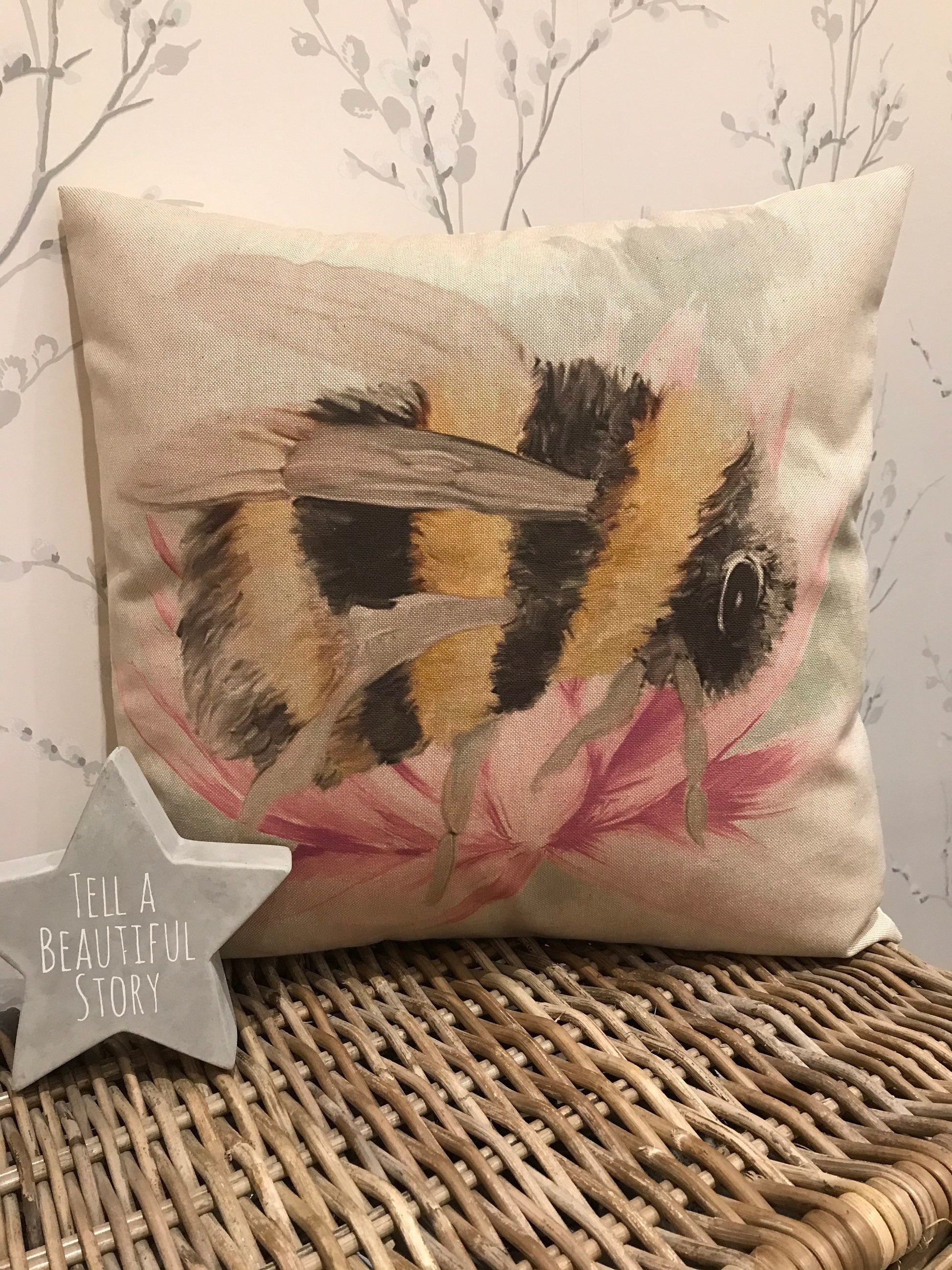 Chatham Glyn Handmade 16” Animals Pets Garden Cushion Cover Several Designs Country Cottage Linen Look - Sew Shabby Chic