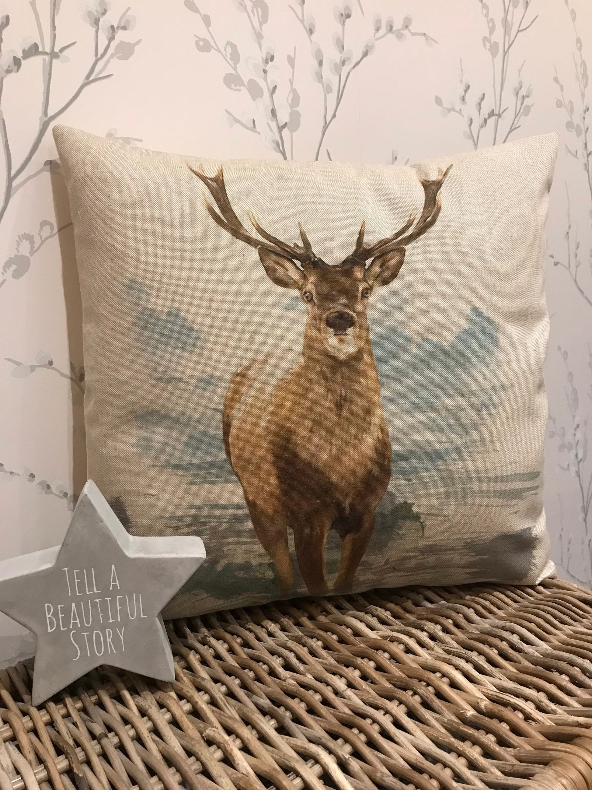 Chatham Glyn Handmade 16” Animals Farmyard Cushion Cover Several Designs Country Cottage Linen Look - Sew Shabby Chic