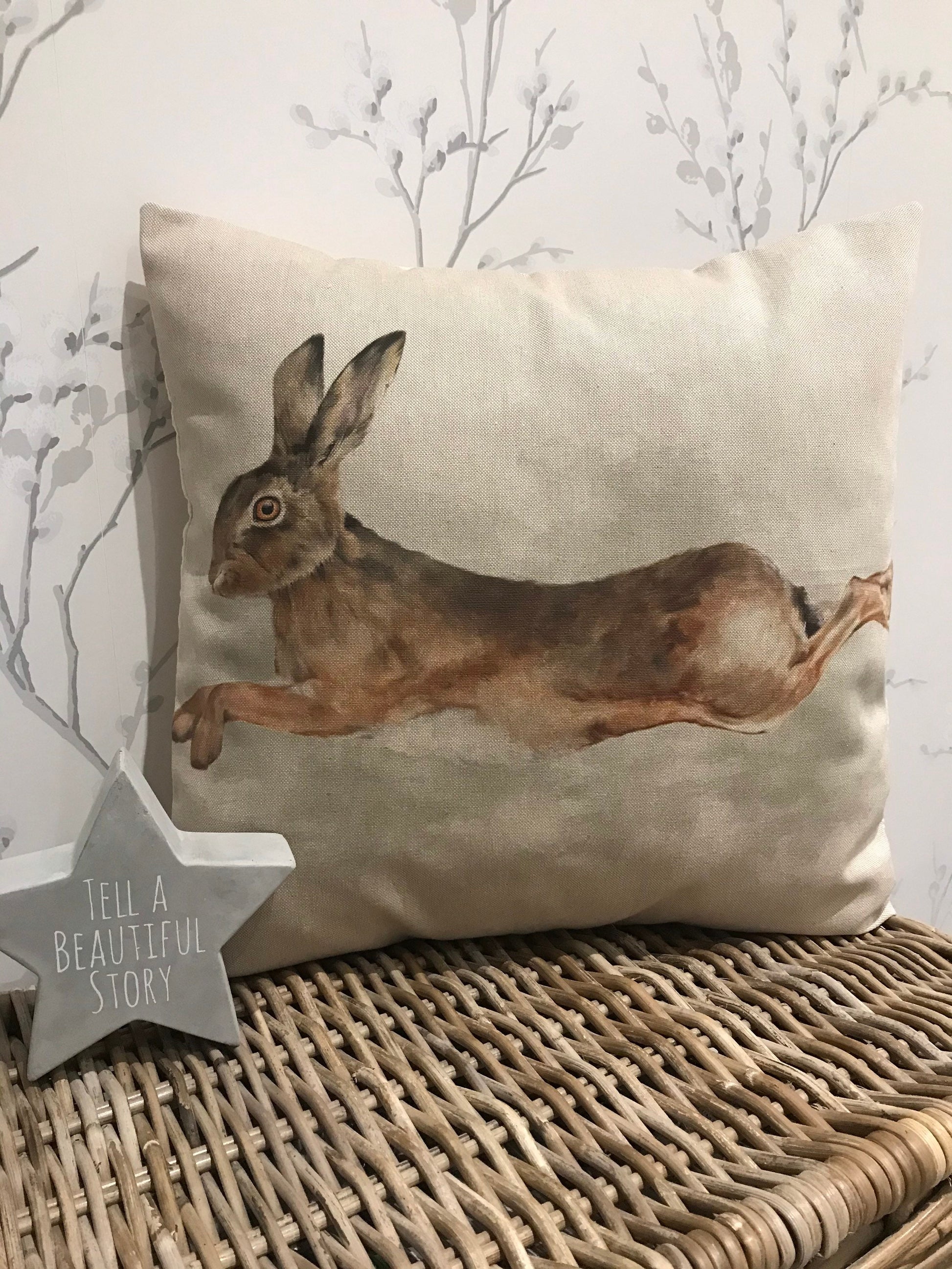 Chatham Glyn Handmade 16” Animals Pets Garden Cushion Cover Several Designs Country Cottage Linen Look - Sew Shabby Chic