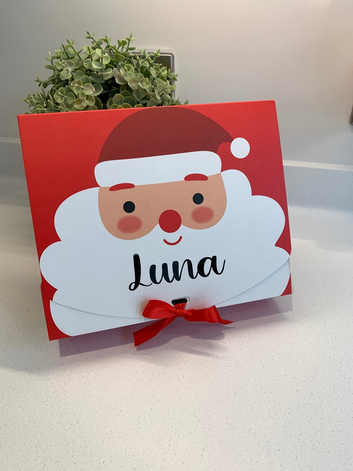Personalised Christmas Eve Box Santa Reusable Eco Friendly Gift Santa Box - Sew Shabby Chic