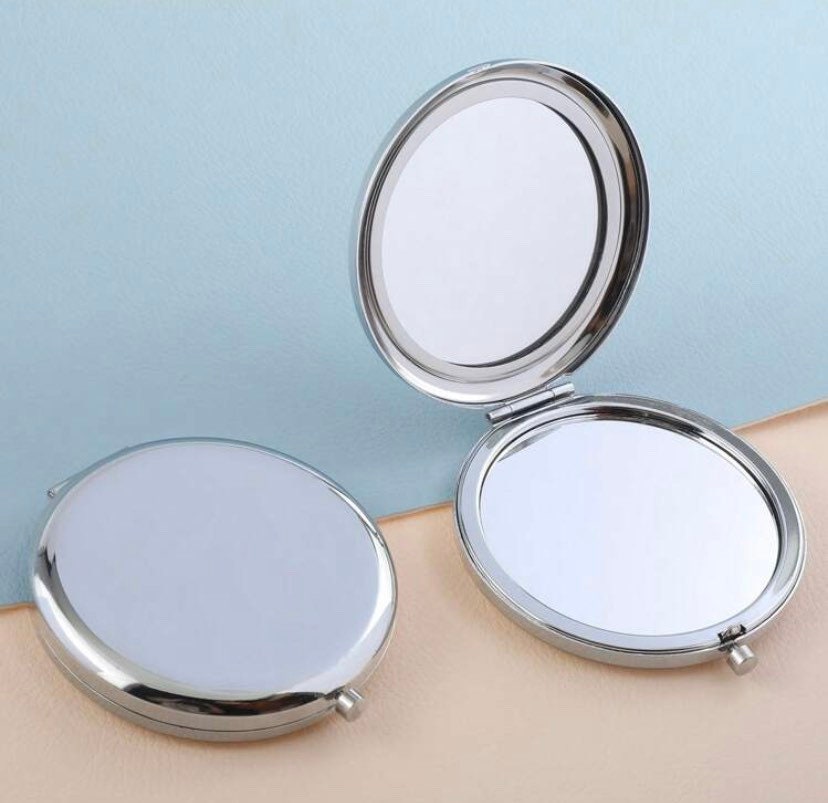 Personalised Compact Mirrors Wedding Party Bridesmaid Birthday Teen Gift Stocking Filler - Sew Shabby Chic