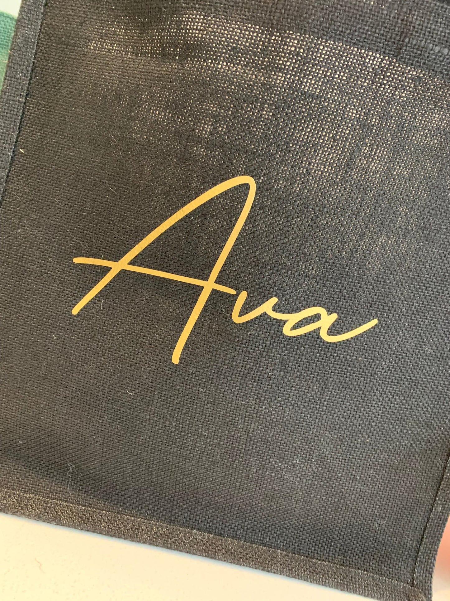 Personalised Jute Tote Gift Bag - Sew Shabby Chic