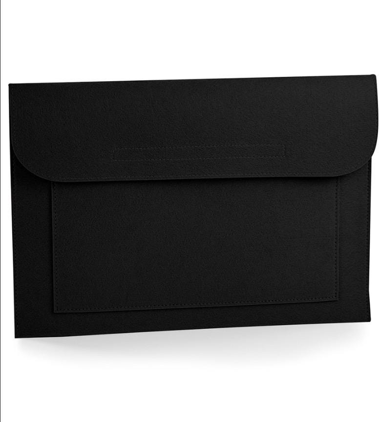 Grey Felt School Work Wallet Personalised Gift Laptop University College Nursing Organisation Sixth Form Teacher Midwifery Nursing - Sew Shabby Chic