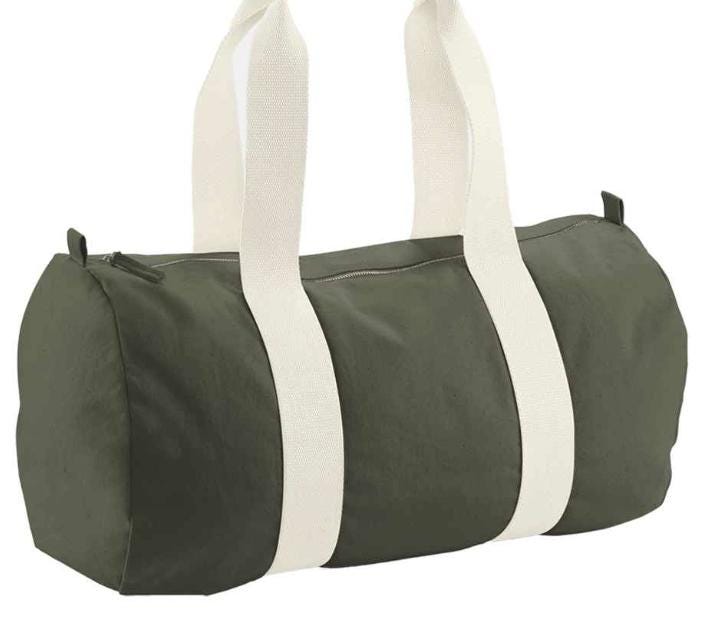 Let the Adventure Begin Organic Cotton Mama Hospital Bag Barrell Bag Weekend Bag MummyBag Day Bag Baby Shower Mother’s Day Gift New Baby - Sew Shabby Chic