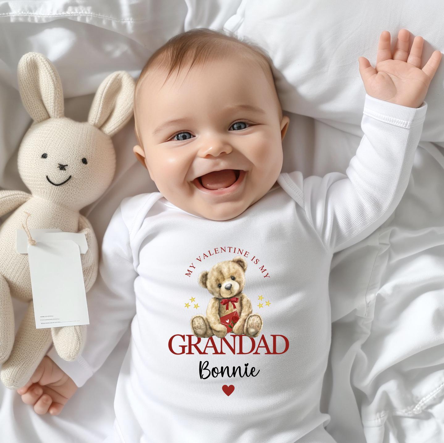 Valentines Day “My Heart Belongs to Mummy” Baby Romper Sleepsuit Bodysuit Vest - Baby Gift - Baby Shower - Personalised - Sew Shabby Chic