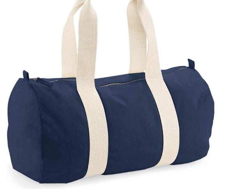 Let the Adventure Begin Organic Cotton Mama Hospital Bag Barrell Bag Weekend Bag MummyBag Day Bag Baby Shower Mother’s Day Gift New Baby - Sew Shabby Chic