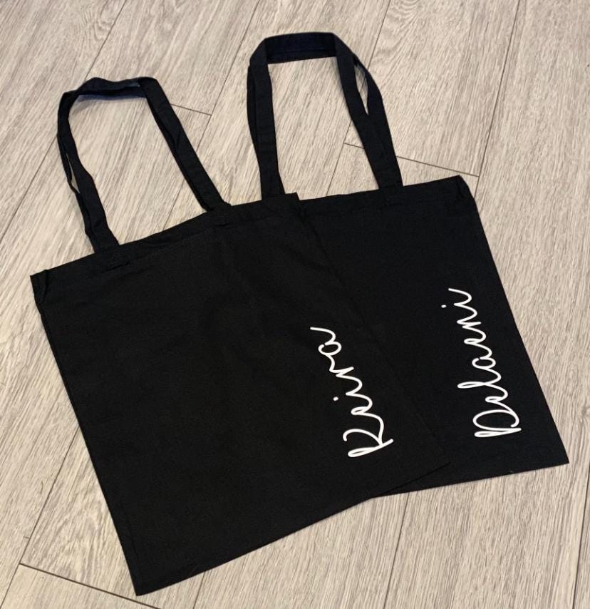 Personalised Cotton Tote Bags | Teacher Gift | Shopping Bag | Gift Bag | Hen Party | Christmas Gift Bag - Sew Shabby Chic