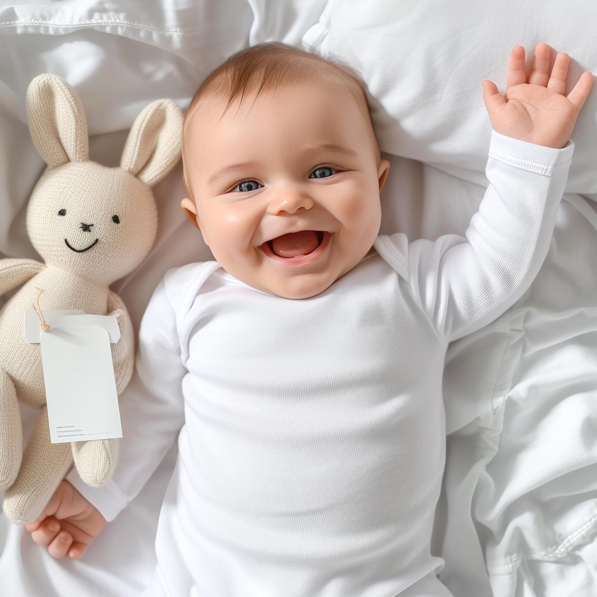 Easter Wreath Romper Sleepsuit Bodysuit Vest - Baby Gift - Mothers Day - Personalised Pink or Blue - Sew Shabby Chic