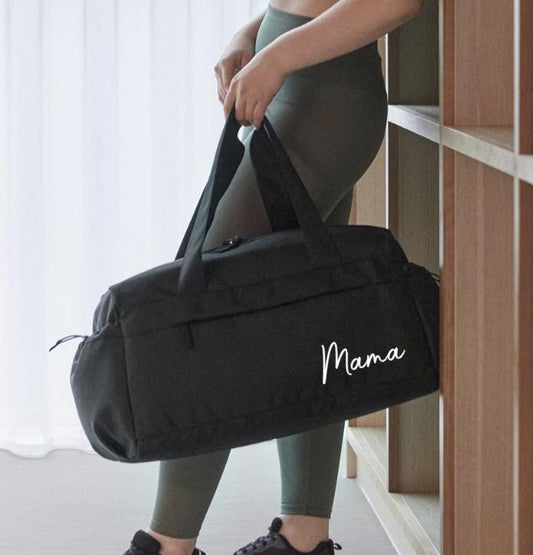 Personalised Soft Touch Mama Baby Hospital Bag Holdall Gym Bag Mother’s Day Gift New Baby - Sew Shabby Chic