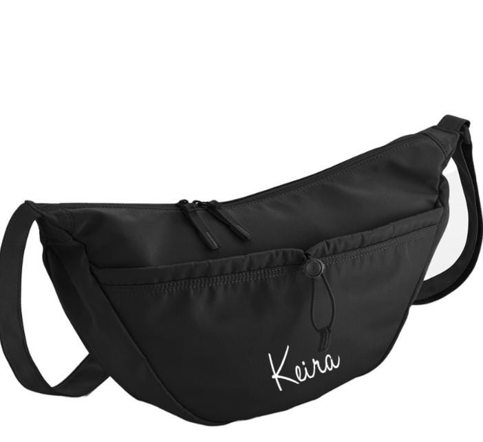 Personalised Soft Touch Across Body Bag Festival Bag Dog Walking Bag Gym Bag - Sew Shabby Chic