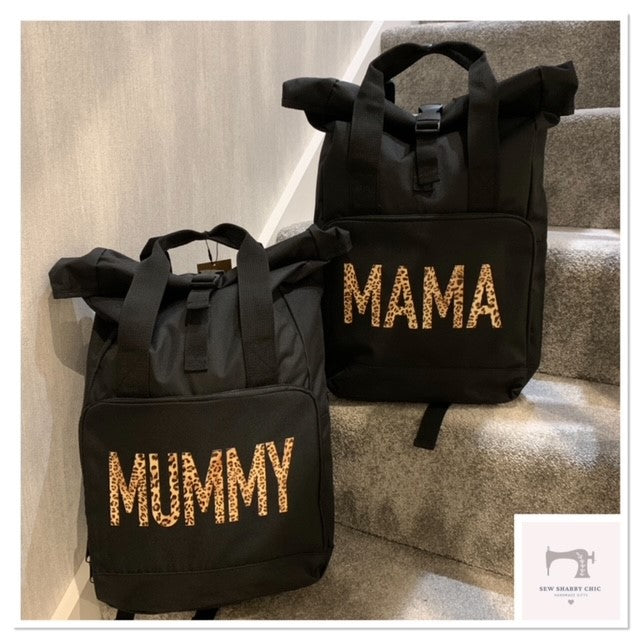 Personalised Mama Bag Backpack Rucksack - Sew Shabby Chic