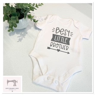 Best Little Brother Sister Baby Vest - Sew Shabby Chic