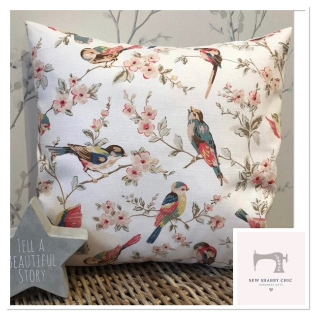 Cath Kidston Handmade Cushion Covers in British Birds - Sew Shabby Chic