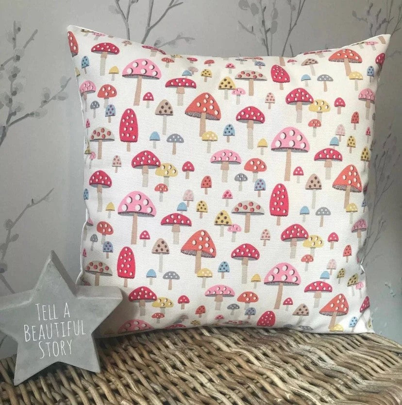 Cath Kidston Handmade Cushion in Mini Mushroom - Sew Shabby Chic