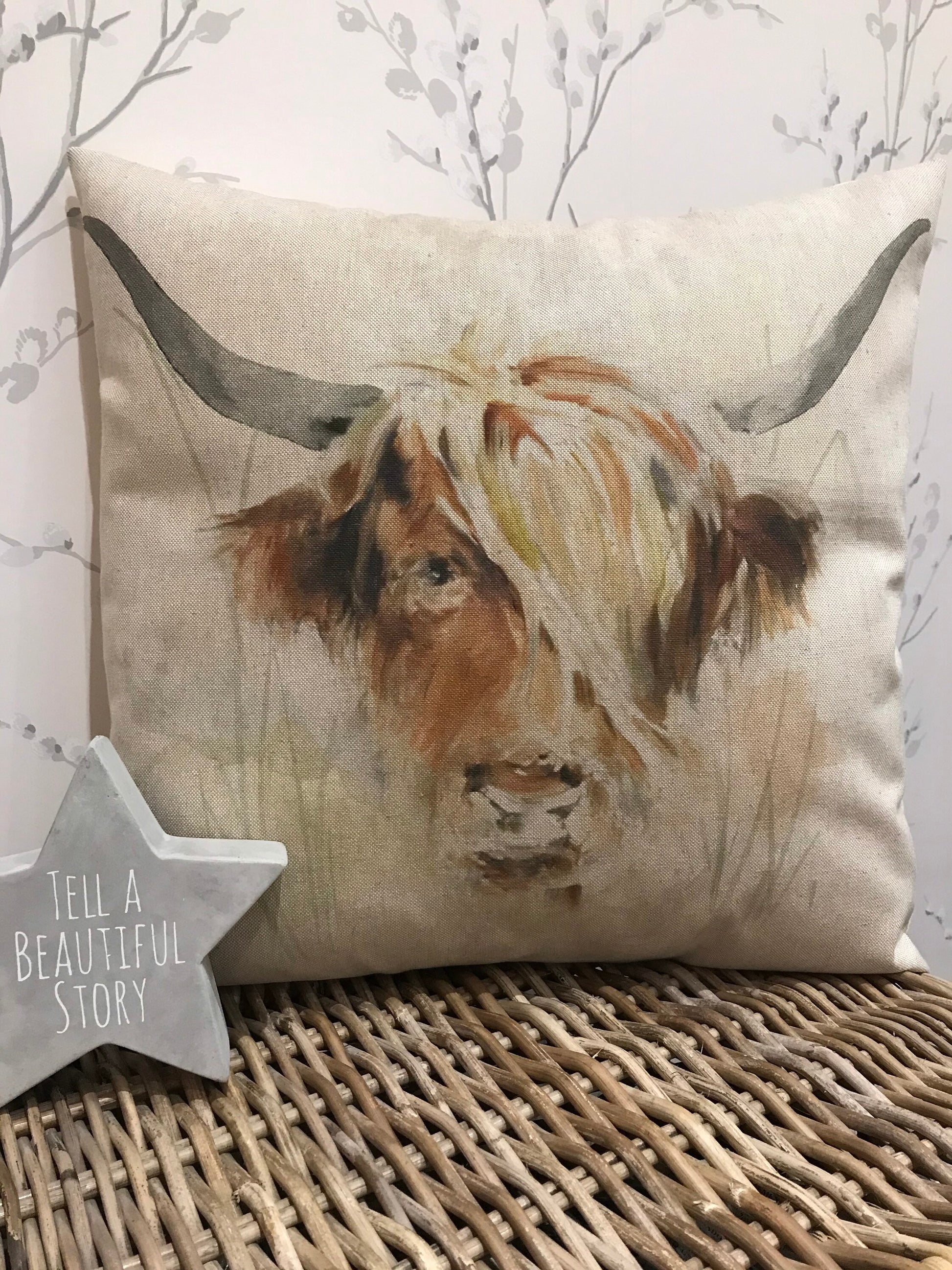 Chatham Glyn Handmade 16" Farmyard Animals Cushion Cover Several Designs Country Cottage Linen Look - Sew Shabby Chic