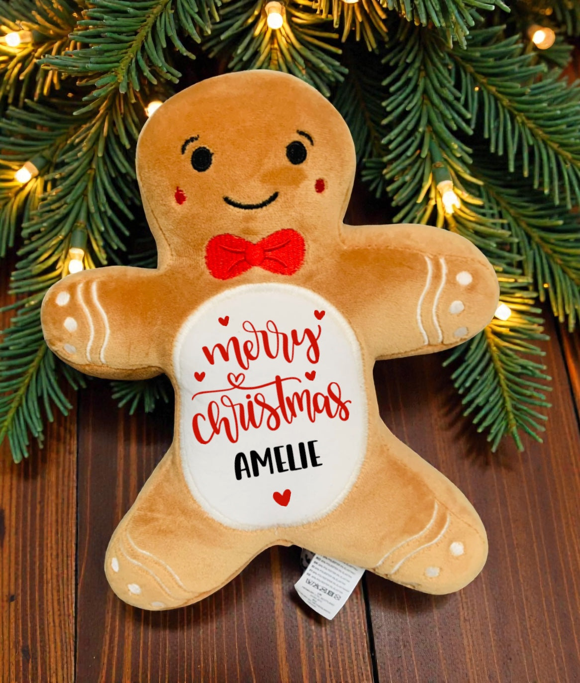 Personalised Gingerbread Man Plush Soft Toy Gift First Christmas Kids Gift Christmas Eve Box (Copy)