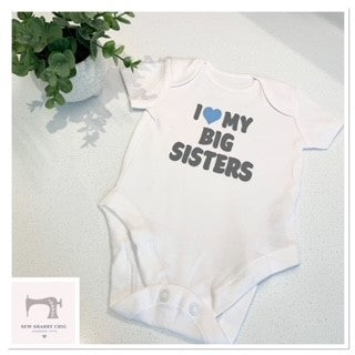 I Love My Big Brother Sister Baby Vest - Sew Shabby Chic