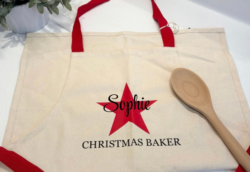 Personalised Kids Christmas Baking Apron