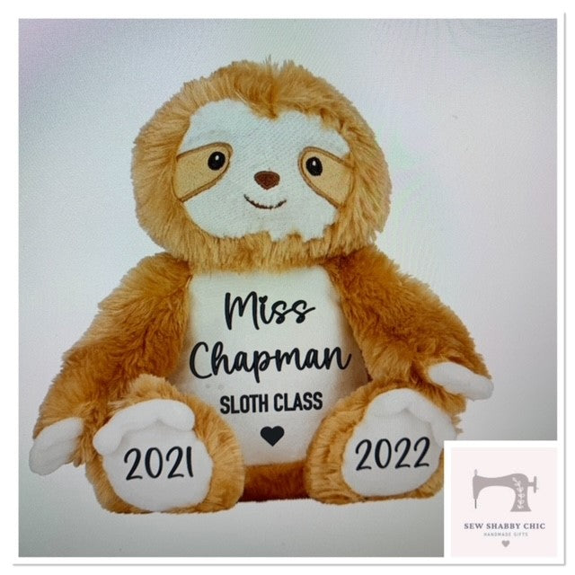 Mumbles Personalised Soft Cuddly Animal Orangutan Character - Sew Shabby Chic