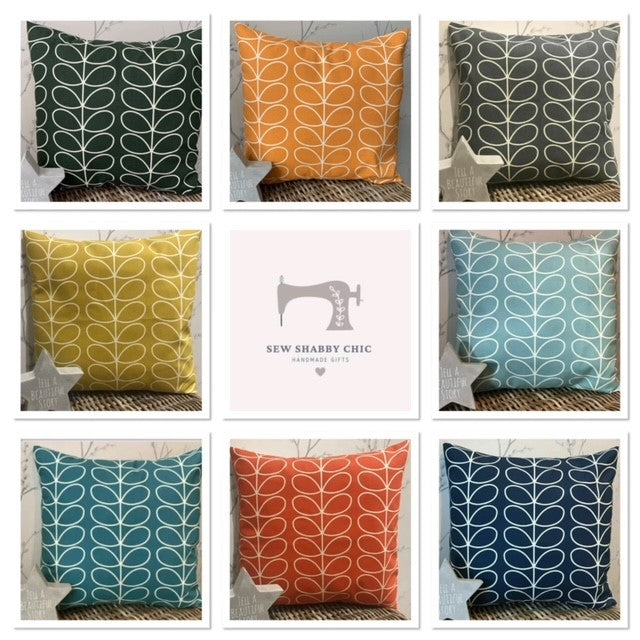 Orla Kiely Handmade Cushion Covers in Linear Stem Prints - Sew Shabby Chic