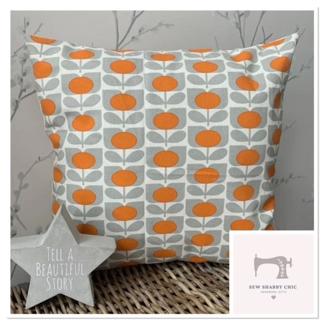 Orla Kiely Handmade Cushion Covers in Cyclamen - Sew Shabby Chic