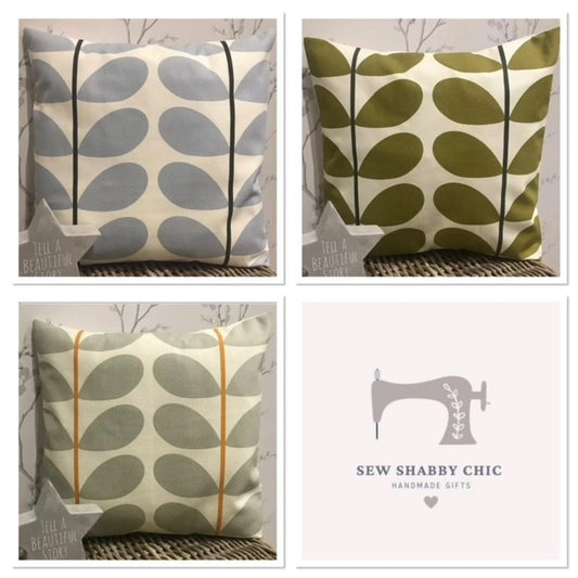 Orla Kiely Handmade Cushion Covers in Two Colour Stem Prints - Sew Shabby Chic