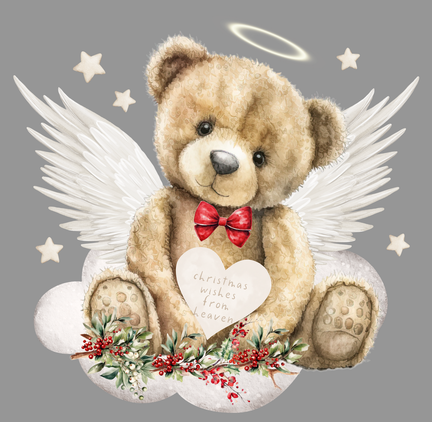 Personalised Christmas Wishes from Heaven Memorial Pennant