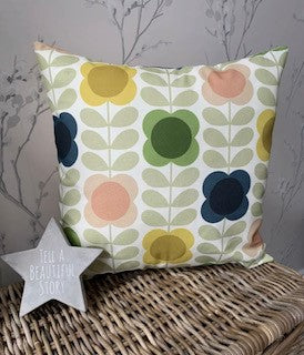 Orla Kiely Handmade Cushion Covers in Summer Flower Stem - Sew Shabby Chic