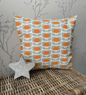 Orla Kiely Handmade Cushion Covers in Cyclamen - Sew Shabby Chic