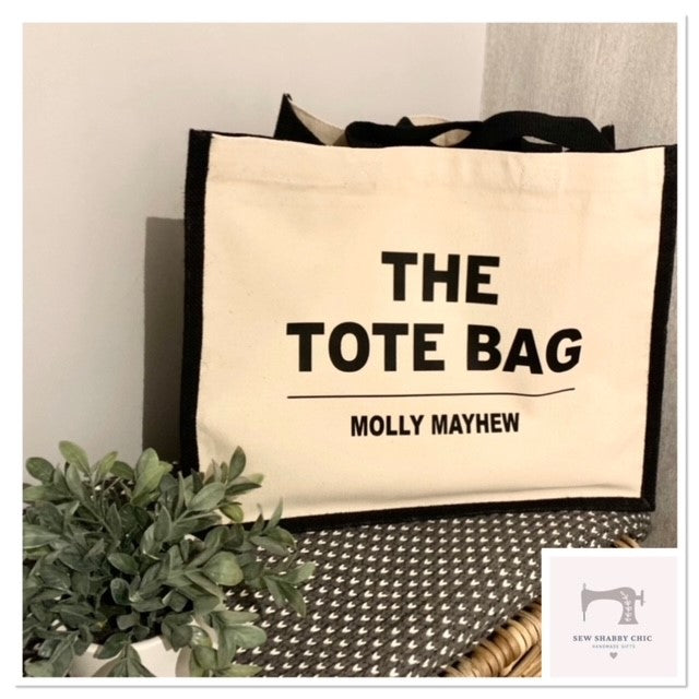 Personalised 'The Tote Bag' Fashion Inspired - Sew Shabby Chic