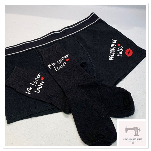 Personalised Novelty Boxer Shorts and Socks - Sew Shabby Chic