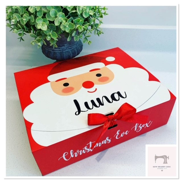 Personalised Christmas Eve Box Santa Reusable Eco Friendly Gift - Sew Shabby Chic