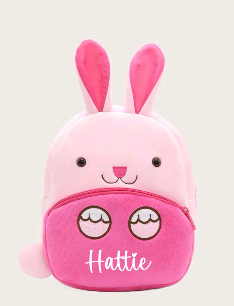 Personalised Easter Gift Toddlers Backpack Rucksack Kids Bag Nursery Bag Animals Zoo Day Out Birthday Gift Bunny - Sew Shabby Chic