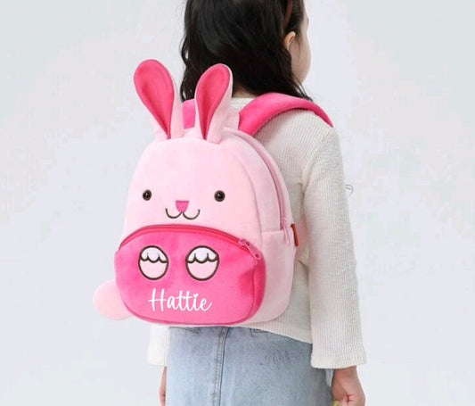 Personalised Easter Gift Toddlers Backpack Rucksack Kids Bag Nursery Bag Animals Zoo Day Out Birthday Gift Bunny - Sew Shabby Chic