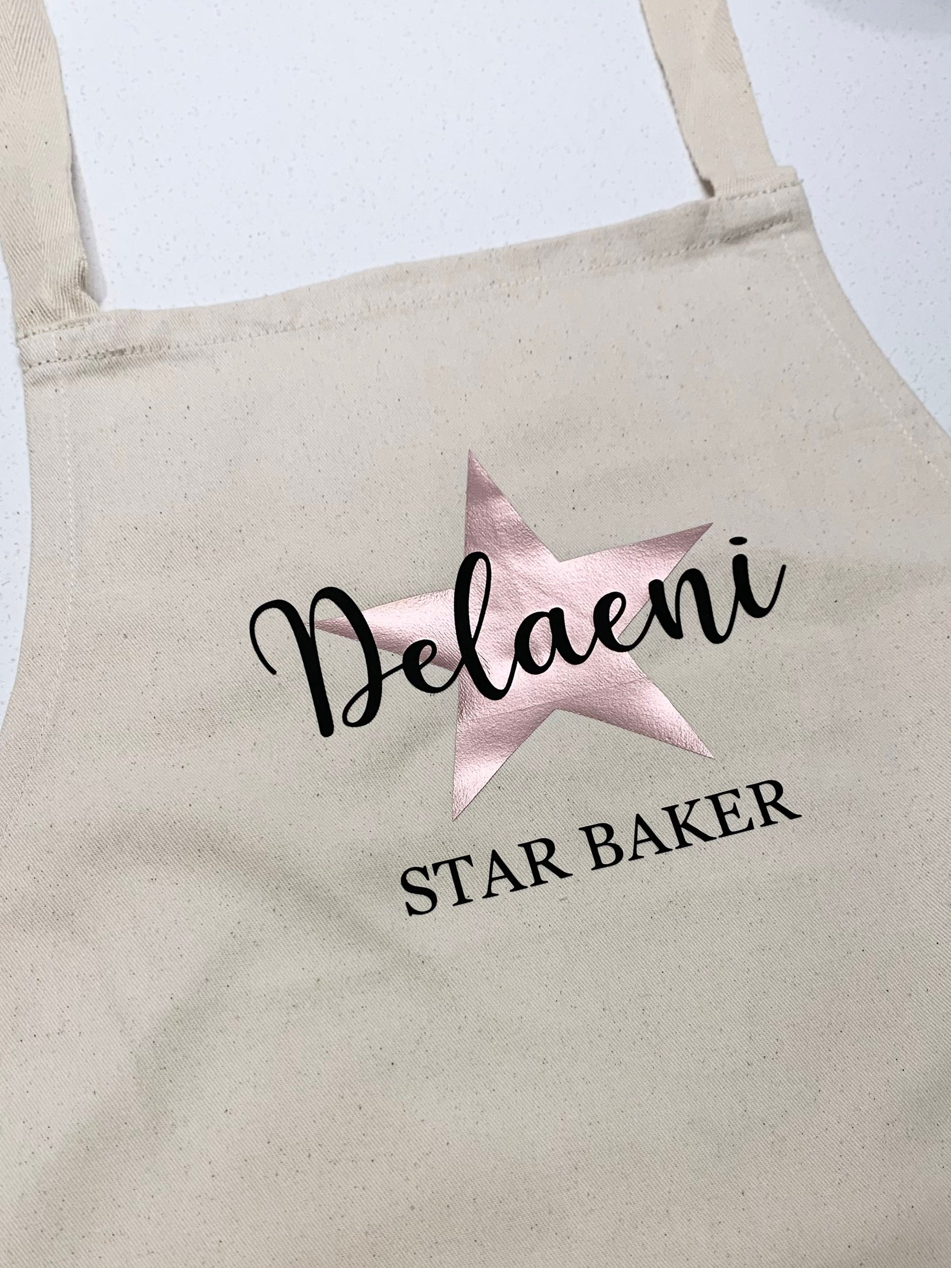 Personalised Kids Baking Apron Star Baker - Sew Shabby Chic