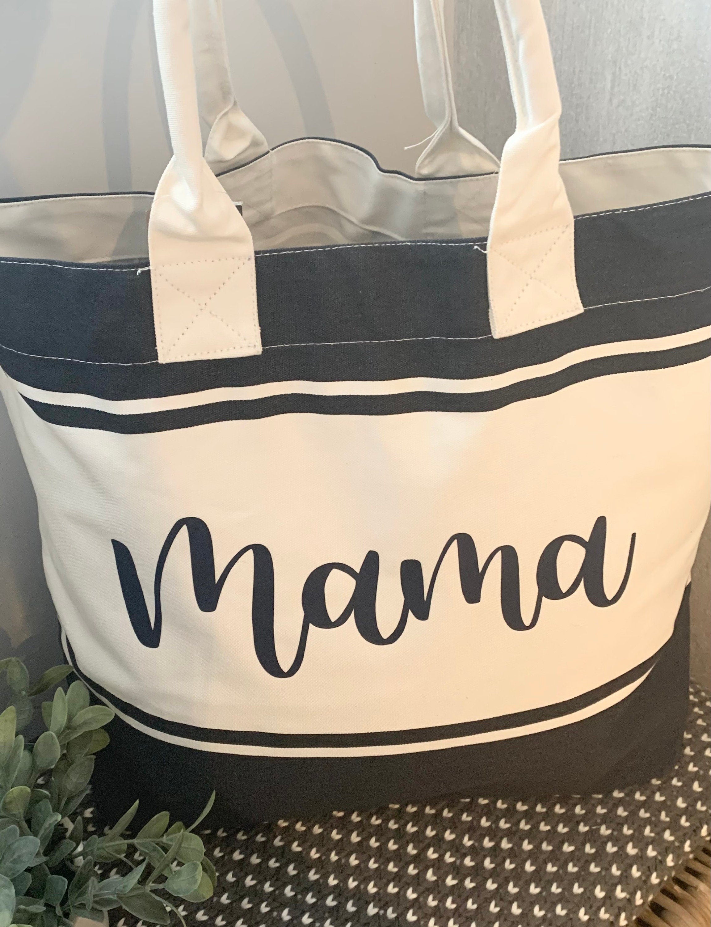 Personalised Navy and Cream Bag Sew Shabby Chic