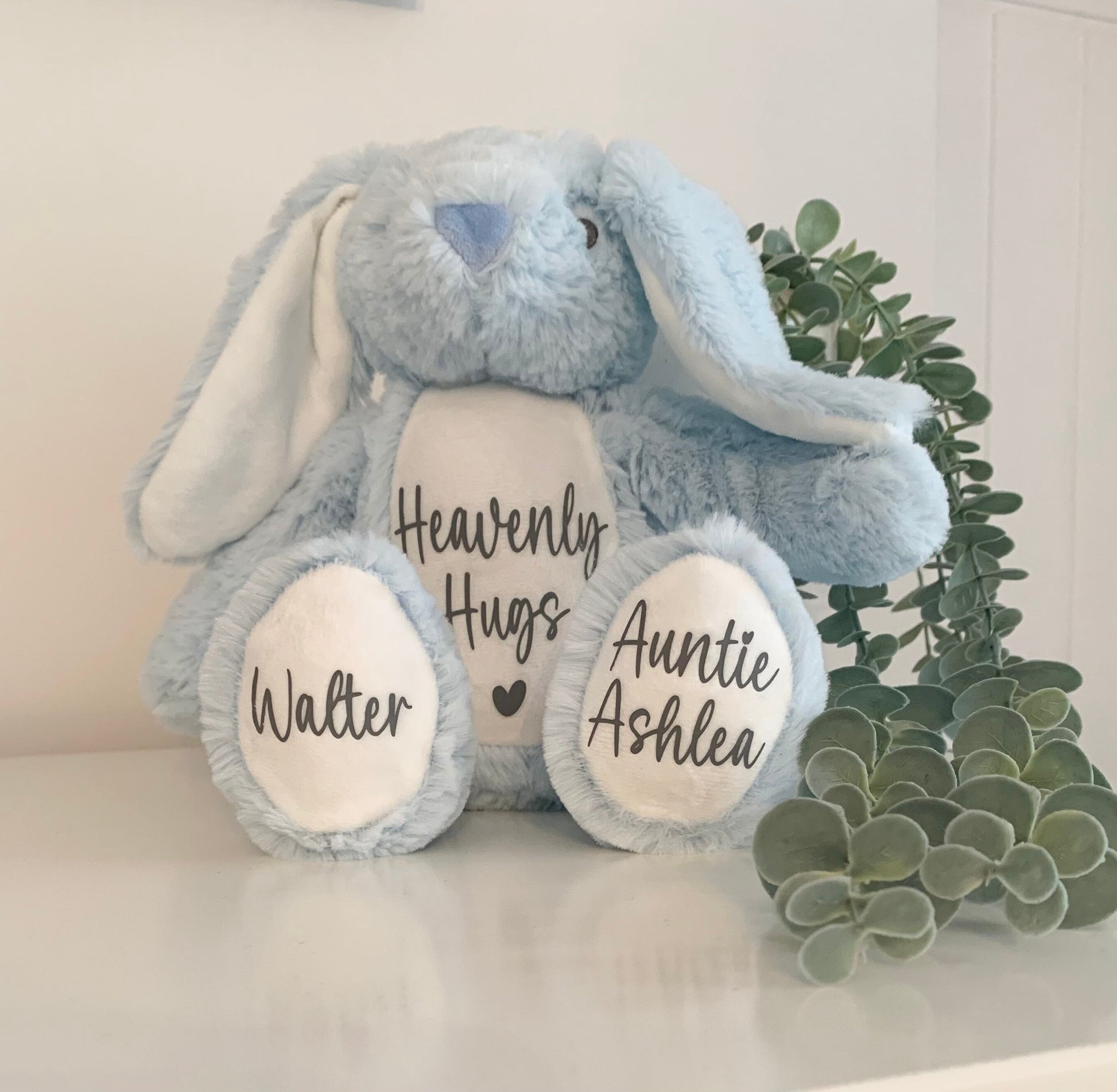 Personalised Memory Bunny Memorial Bunny Nanny Grandad Loss of Loved One Memory Bear - Sew Shabby Chic